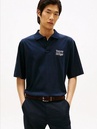 Tommy Hilfiger Oversized Fit Back Logo Polo Shirt