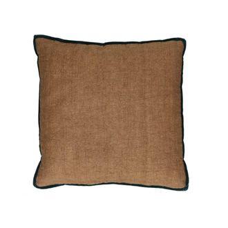 POMAX Coj&iacute;n de algod&oacute;n ocre 45X45