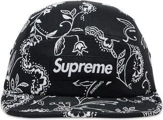 SUPREME Floral Jacquard Camp Cap Black SS25H36-BLACK