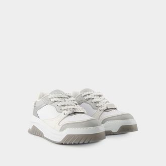 Versace Odissea Sneakers - - Leer - Grijs/Zwart