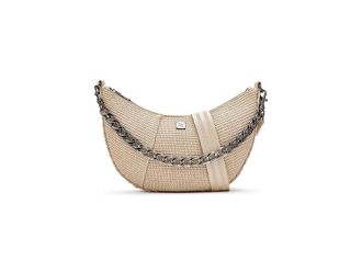Think Royln Flirt Cross Body Womens Handbags Cream Raffia, Leather