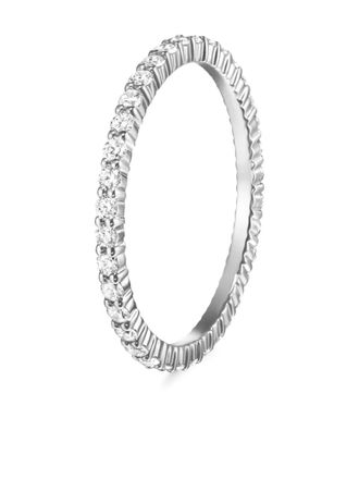 Melissa Kaye Sadie Eternity Band ring - women - Diamond/18kt White Gold - 7 - Silver