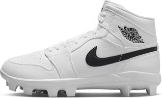 Nike Jordan Mens Jordan 1 Retro MCS Baseball Cleats in White | AV5354-101