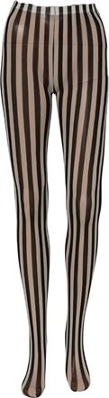 Dolce & Gabbana Striped Nylon Leggings - Black