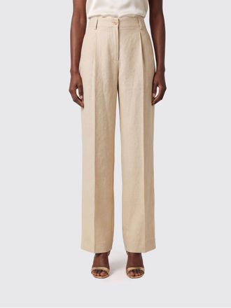 P.A.R.O.S.H. P. A.R. O.S. H. Pantaloni a gamba larga sartoriali in misto lino a vita alta