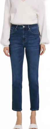 Kancan Adaline High Rise Slim Straight Jeans In Dark