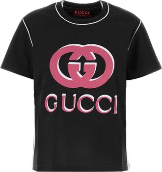 Gucci Black Cotton T Shirt
