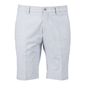 Berwich Korte Broeken, Heren, Blauw, M, Ber Muda Elax Long Shorts