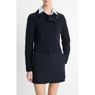 Vince Double Breasted Sweater Jacket in Coastal at Nordstrom Rack, Size X-Large
