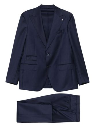 Luigi Bianchi Mantova wool suit - Blue