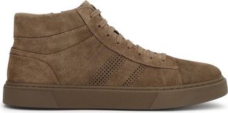 Kazar Su&egrave;de sneakers in khaki kleur - Heren - Sneakers - Beige - 43 EU - Su&egrave;de - Schoenen