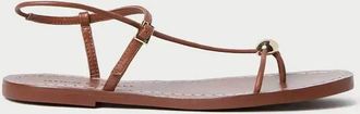 Loeffler Randall Womens Lara Strappy Flat Sandal With Ball In Timber