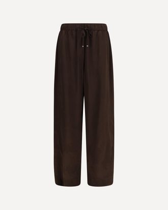 Ganni Satin drawstring Pants Female 40