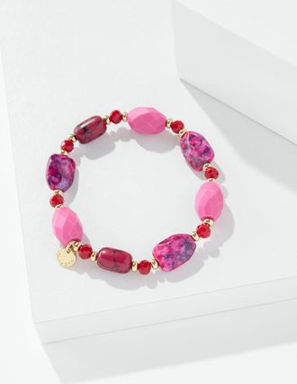 Talbots Rosaline Bracelet Set - Beet Red / Gold - 001 Talbots