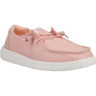 HeyDude Wendy Canvas 100% Katoenen Roze Instappers Voor Dames