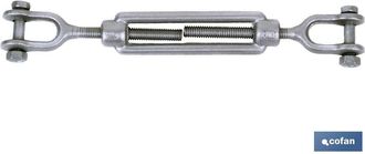 cofan Cofan - Tensor Horq.-horq. Z Din 1480 M-10 Venta Unitaria, El Tensor Horquilla - Horquilla Zincado Din-1480 Se Utiliza Para Aparejar Cables, Barras, C