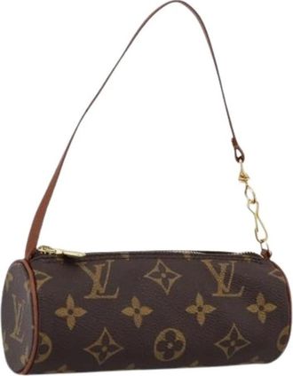 Louis Vuitton Pre-owned Pouch - Dames - Vintage Mini Tas - Bruin - ONE Size - Leer - Vintage