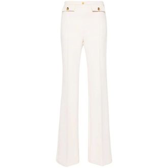 Elisabetta Franchi Wide Trousers, female, Yellow, Size: L Wide Trousers