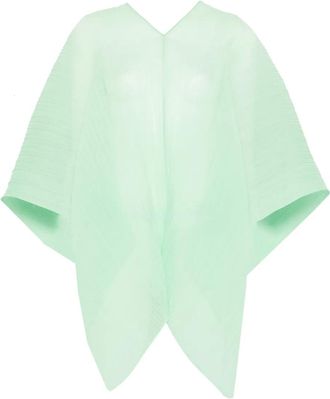 Pleats Please Issey Miyake Geplooide sjaal - Groen