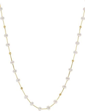 Effy 14K Yellow Gold Freshwater Pearl & Gold Bead 18 Necklace in 14K Gold at Nordstrom