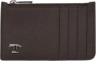 Tod's TSY Ritshouder Creditcardhouder - Heren - Portefeuilles - Bruin - ONE Size - Leer - Accessoires