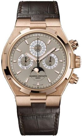 Vacheron Constantin Pre-owned Vacheron Constantin Overseas Chronograph Light Brown Dial Mens Watch 49020/000R-9753