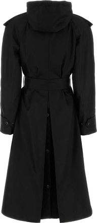 Burberry Womens Tilley Trench Coat Black Polyamide