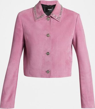 Versace Studded Lamb Suede Jacket
