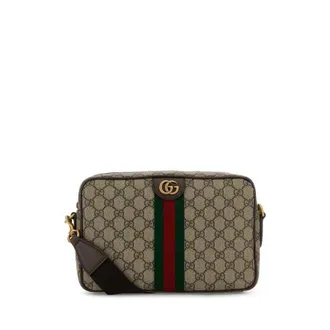 Gucci Printed Canvas Crossbody Bag Oldbenacvrvna T Polyurethane Polyamide Borse A Tracolla
