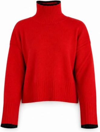 Pinko Pinko, Truien & Vesten, Dames, Rood, M, Wol, Falkland Turtleneck Sweater