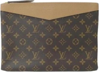 Louis Vuitton Pre-owned Handtas Pouch - unisex - Vintage Clutch - Bruin - ONE Size - Vintage
