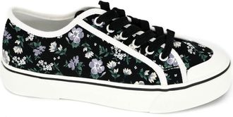 Corkys Footwear Womens Floral Waiting List Sneakers In Black
