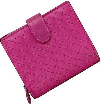 Bottega Veneta Pink Leather Wallet (Bi-Fold) (Pre-Owned)