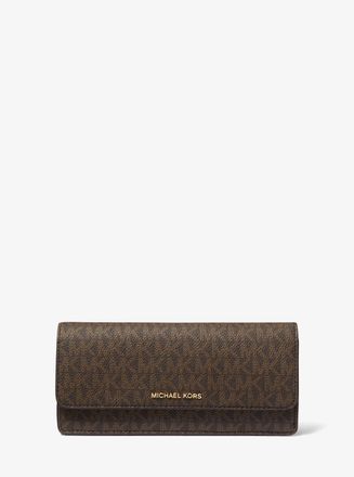Michael Kors Jet Set Large Signature Logo Snap-Front Wallet