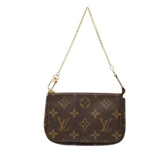 Louis Vuitton Pre-owned Mini Pochette Accessoires - Dames - Vintage Mini Tas - Bruin - ONE Size - Vintage