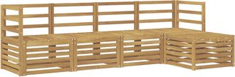 vidaXL Conjunto De Sof&aacute;s De Exterior 5 Uds. Blanco Vidaxl
