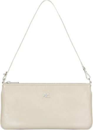 Courr&egrave;ges Buidel met logoplakkaat - Beige