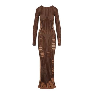 Diesel Maxi Dresses, female, Brown, Size: XS M-Calimera Long Dress