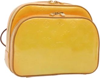 Louis Vuitton Pre-owned Vintage Rugzak van Lakleer - Dames - Vintage Rugzakken - Geel - ONE Size - Leer - Vintage