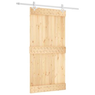 vidaXL Puerta Corredera 100 X 210 Cm Natural Y Blanco Vidaxl
