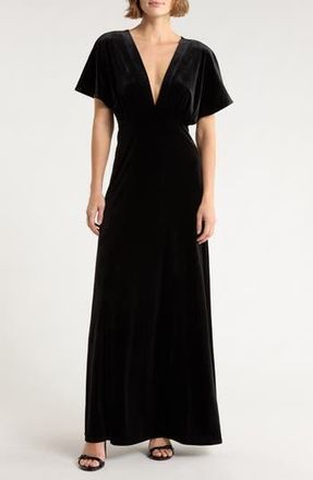 By Design Paige Velvet Maxi Dress in Black at Nordstrom Rack, Size X-Small