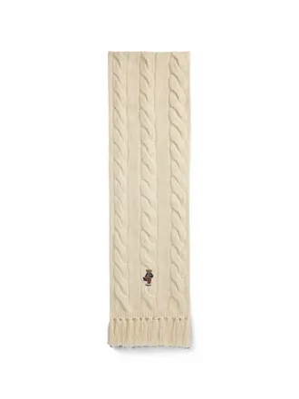 Ralph Lauren Scarf Wool Blend Bear