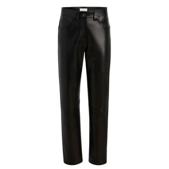 Khaite Callum Pant - female - Khaite - Leather Trousers - Black - XS - Trousers