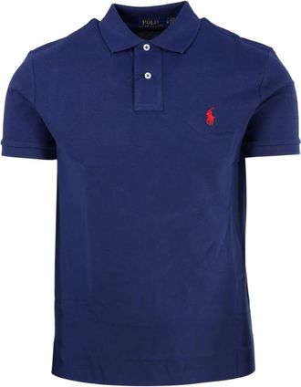Ralph Lauren Knit Polo Shirt met Korte Mouwen - Heren - Polos - Blauw - XL - Katoen - Tops