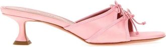 Amina Muaddi Eleonora Slipper 45 - Dames - Muiltjes - Roze - 36 EU - Satijn - Schoenen