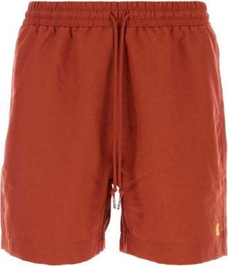 Carhartt Work in Progress Carhartt Wip Red Polyester Chase Swim Trunks