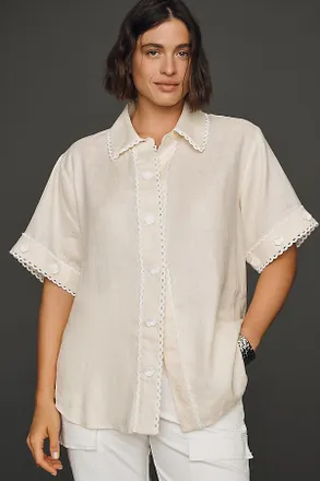 English Factory 100% Linen Buttondown Shirt