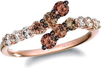 Le Vian Chocolate Ombre 14K Rose Gold 0.94 Ct. Tw. Diamond Bypass Ring