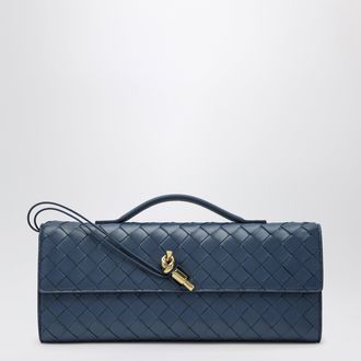 Bottega Veneta Andiamo clutch with handle Blue Venezia