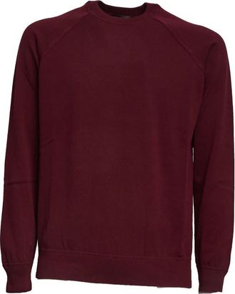 FILIPPO DE LAURENTIIS Maglia felpa girocollo - Heren - Ronde hals truien - Rood - 2XL - Truien & Vesten